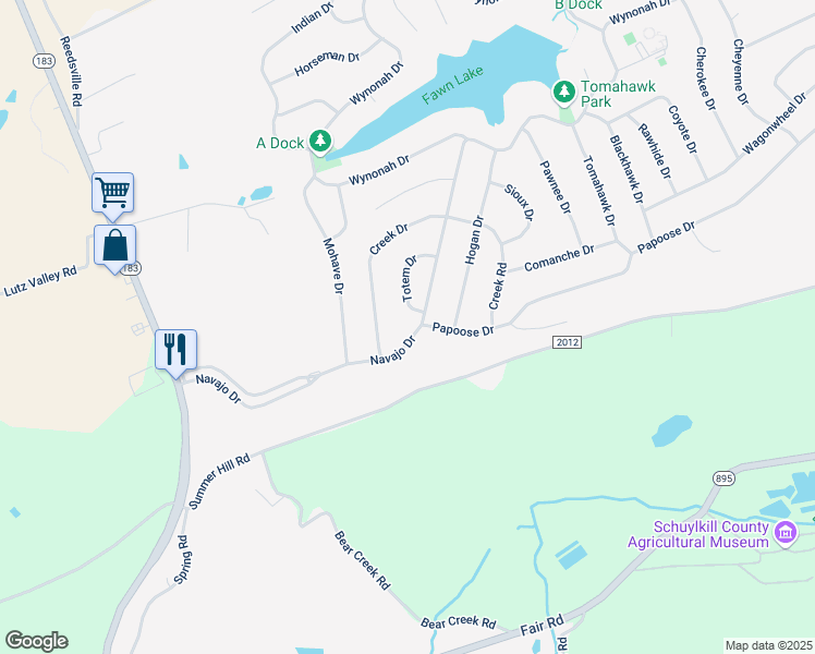 map of restaurants, bars, coffee shops, grocery stores, and more near 169 Navajo Drive in Auburn