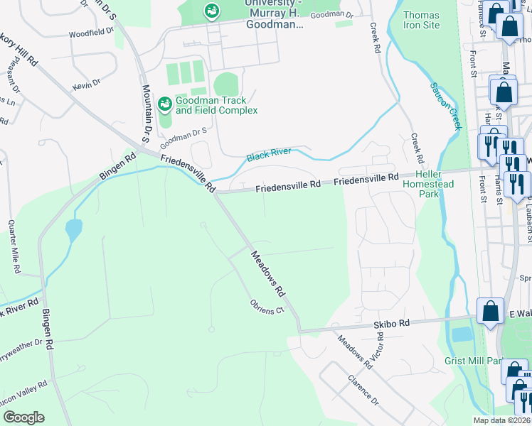 map of restaurants, bars, coffee shops, grocery stores, and more near 1787 Brad Lane in Bethlehem