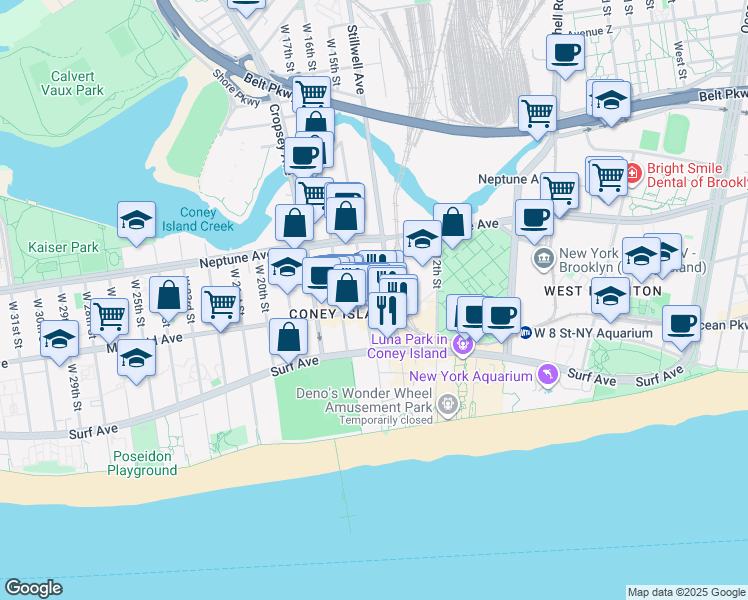 map of restaurants, bars, coffee shops, grocery stores, and more near in Brooklyn