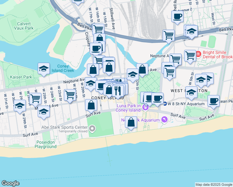 map of restaurants, bars, coffee shops, grocery stores, and more near in Brooklyn
