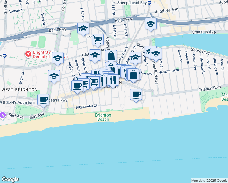map of restaurants, bars, coffee shops, grocery stores, and more near in Brooklyn