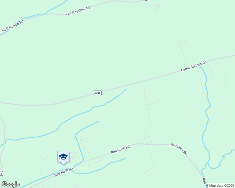 map of restaurants, bars, coffee shops, grocery stores, and more near 4014 Cedar Springs Road in Mifflintown