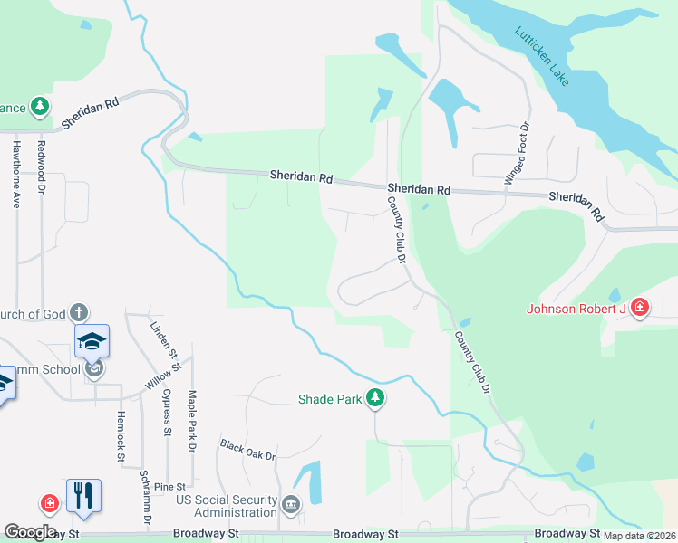 map of restaurants, bars, coffee shops, grocery stores, and more near 6 Haylake Drive in Pekin