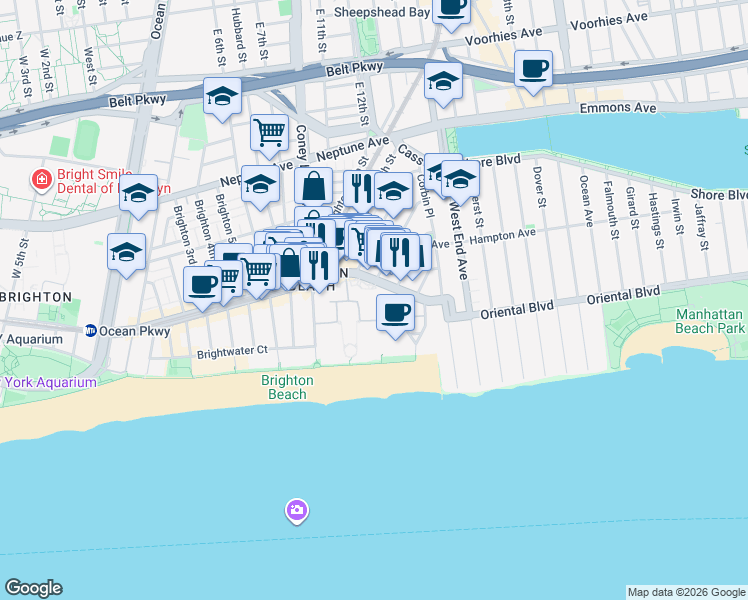 map of restaurants, bars, coffee shops, grocery stores, and more near in Brooklyn