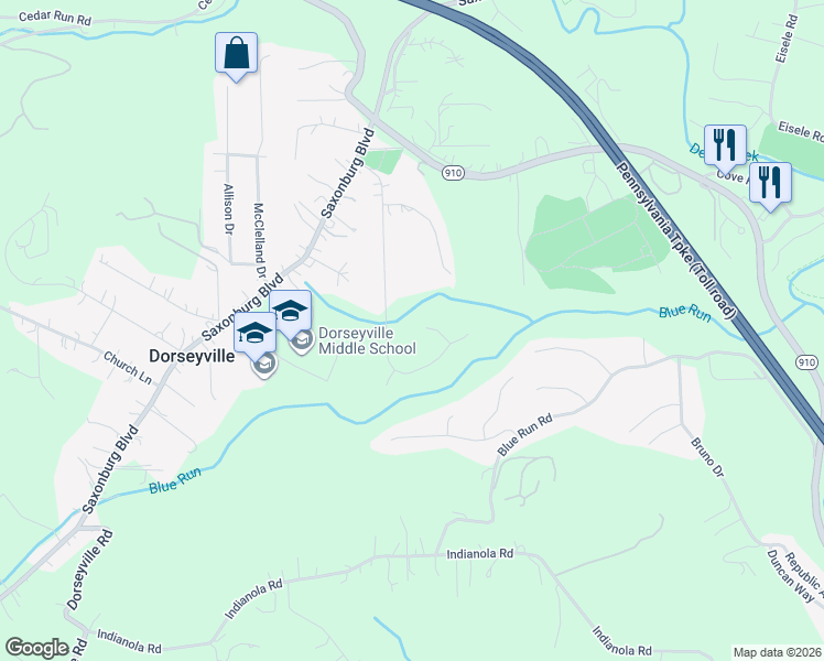 map of restaurants, bars, coffee shops, grocery stores, and more near 723 Heathergate Drive in Pittsburgh