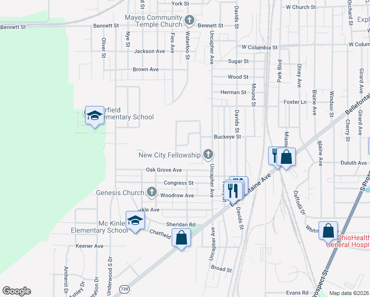 map of restaurants, bars, coffee shops, grocery stores, and more near 868 Savannah Drive in Marion