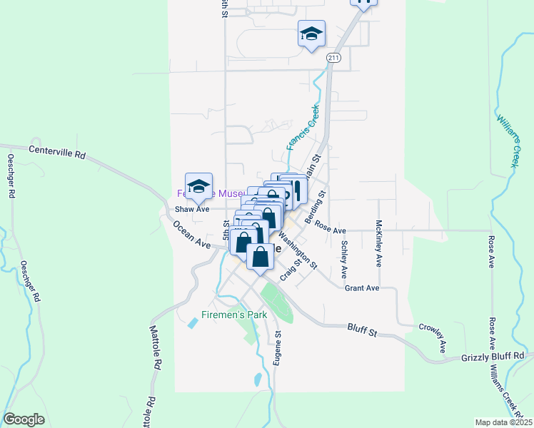 map of restaurants, bars, coffee shops, grocery stores, and more near 514-598 Shaw Avenue in Ferndale