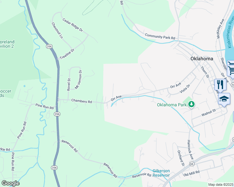 map of restaurants, bars, coffee shops, grocery stores, and more near 276 Orr Avenue in Apollo