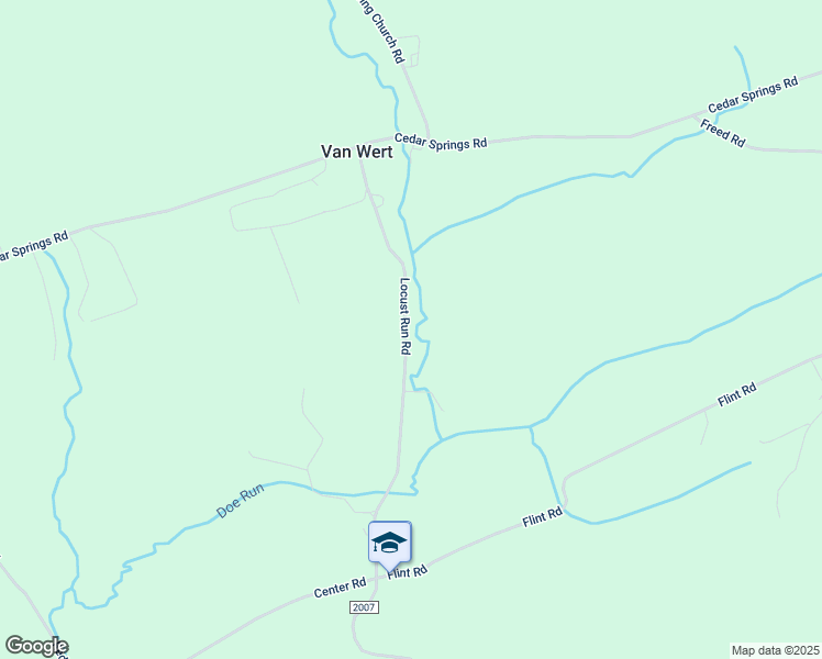 map of restaurants, bars, coffee shops, grocery stores, and more near 2786 Locust Run Road in Mifflintown
