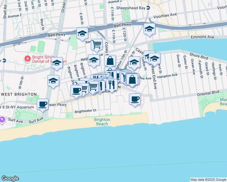 map of restaurants, bars, coffee shops, grocery stores, and more near in Brooklyn