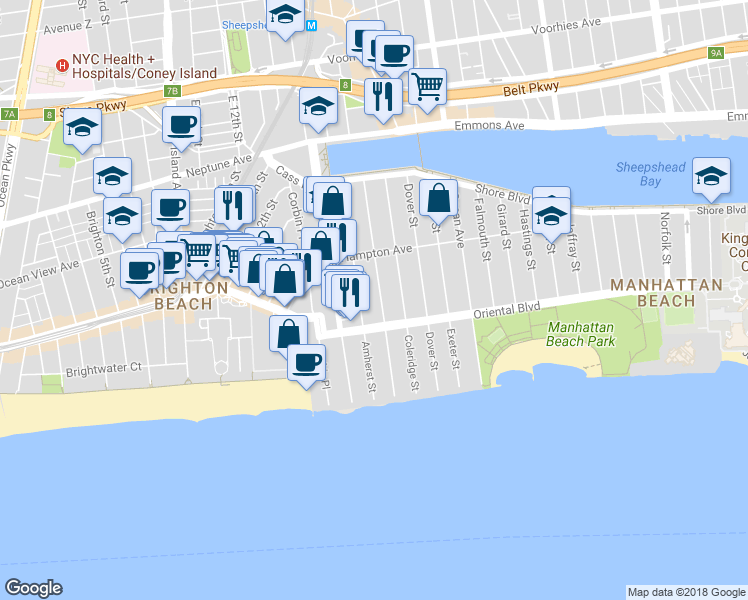 map of restaurants, bars, coffee shops, grocery stores, and more near 162 Beaumont Street in Brooklyn