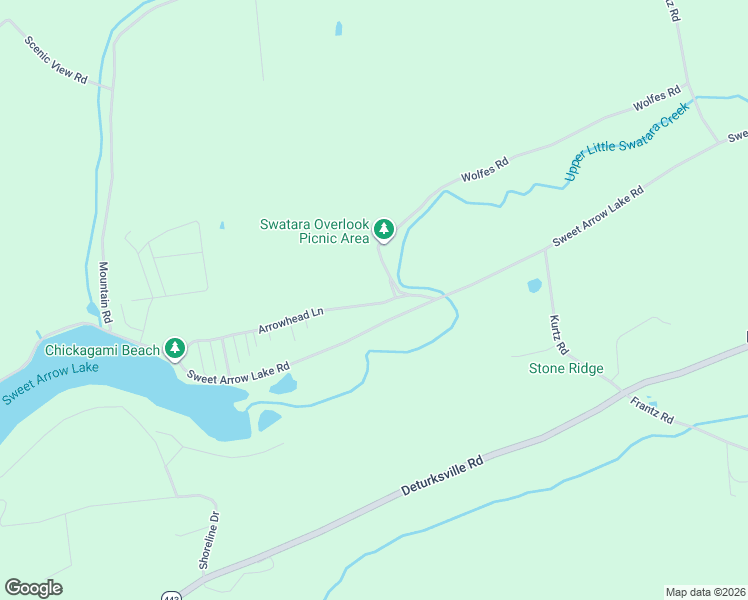 map of restaurants, bars, coffee shops, grocery stores, and more near 15 Wolfes Road in Pine Grove