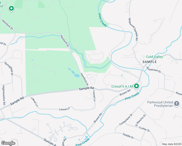 map of restaurants, bars, coffee shops, grocery stores, and more near 4435 Laurel Oak Drive in Hampton Township