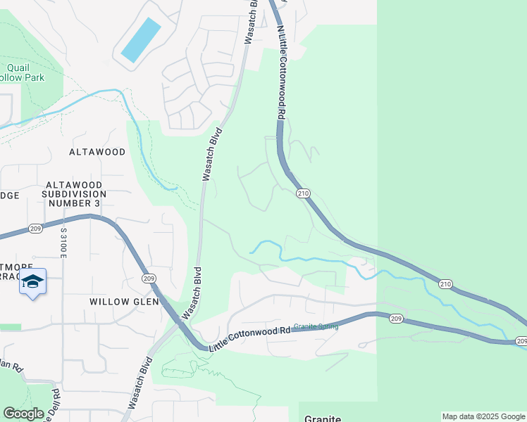 map of restaurants, bars, coffee shops, grocery stores, and more near 14820 Granite Trail Lane in Sandy