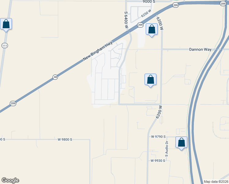 map of restaurants, bars, coffee shops, grocery stores, and more near Alane Hollow in West Jordan