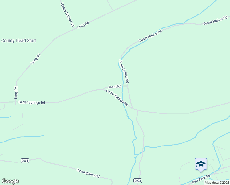 map of restaurants, bars, coffee shops, grocery stores, and more near 2919 Cedar Springs Road in Mifflintown