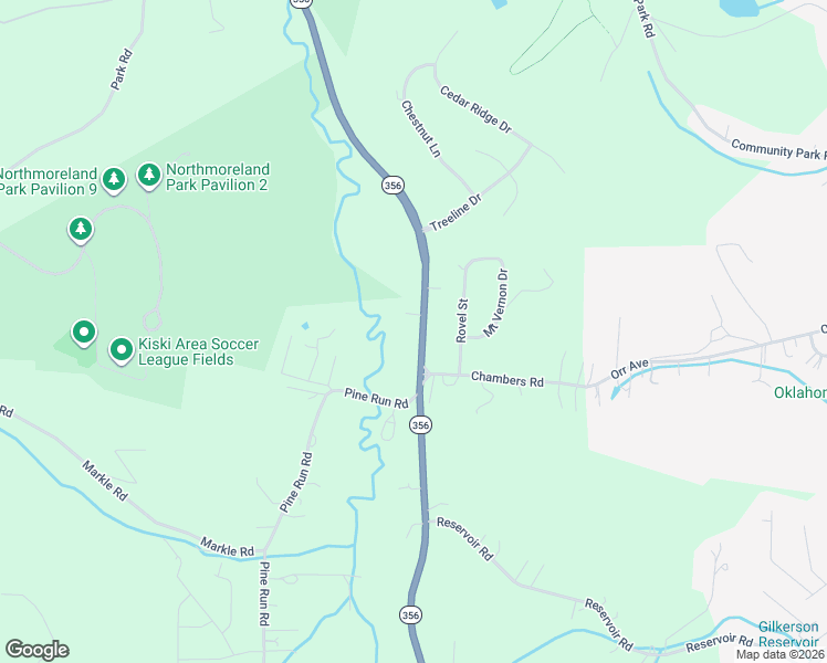 map of restaurants, bars, coffee shops, grocery stores, and more near 493 Pennsylvania 356 in Apollo