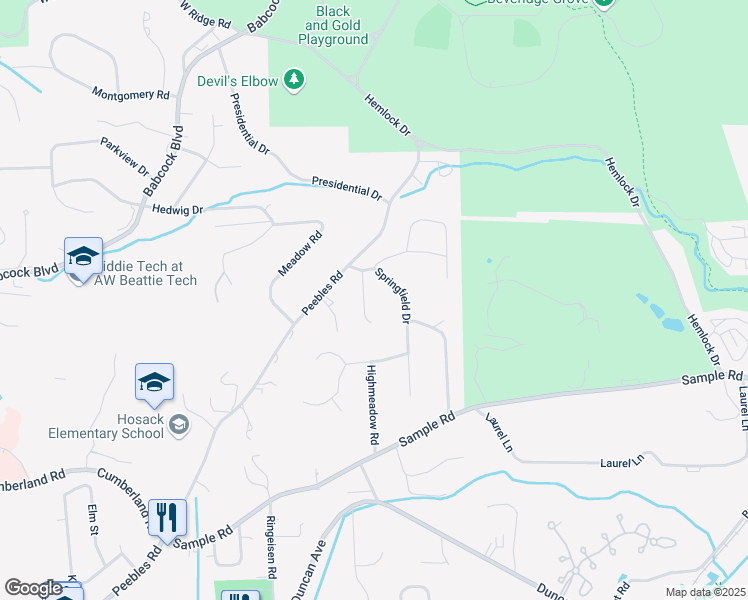 map of restaurants, bars, coffee shops, grocery stores, and more near 9474 Viewcrest Drive in McCandless
