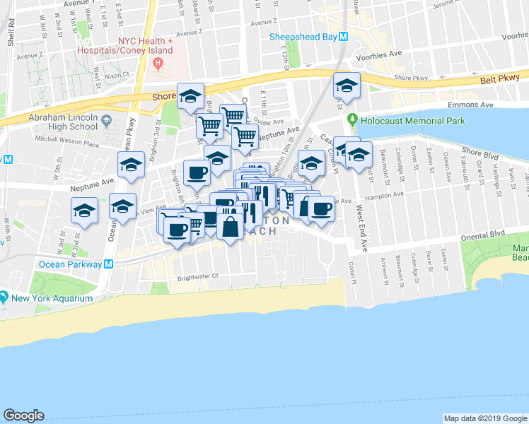 map of restaurants, bars, coffee shops, grocery stores, and more near in Brooklyn