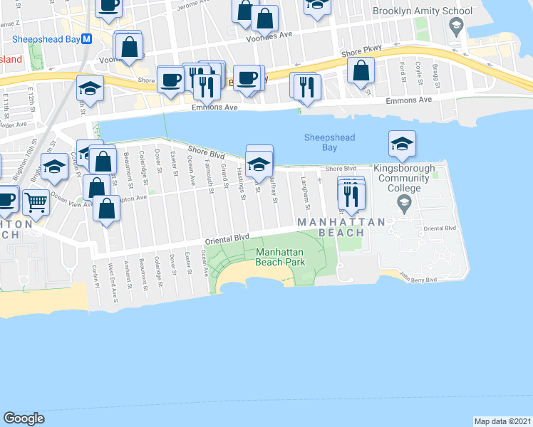 map of restaurants, bars, coffee shops, grocery stores, and more near 132 Irwin Street in Brooklyn