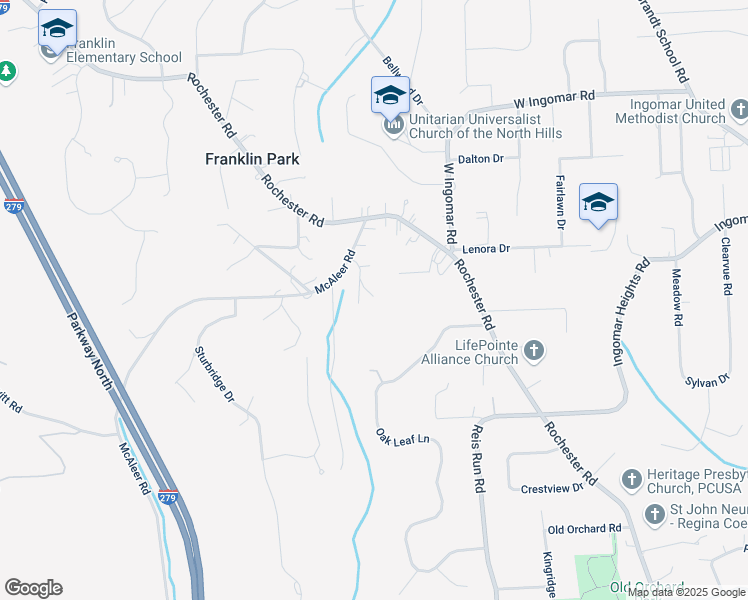 map of restaurants, bars, coffee shops, grocery stores, and more near 2333 Rochester Road in Sewickley