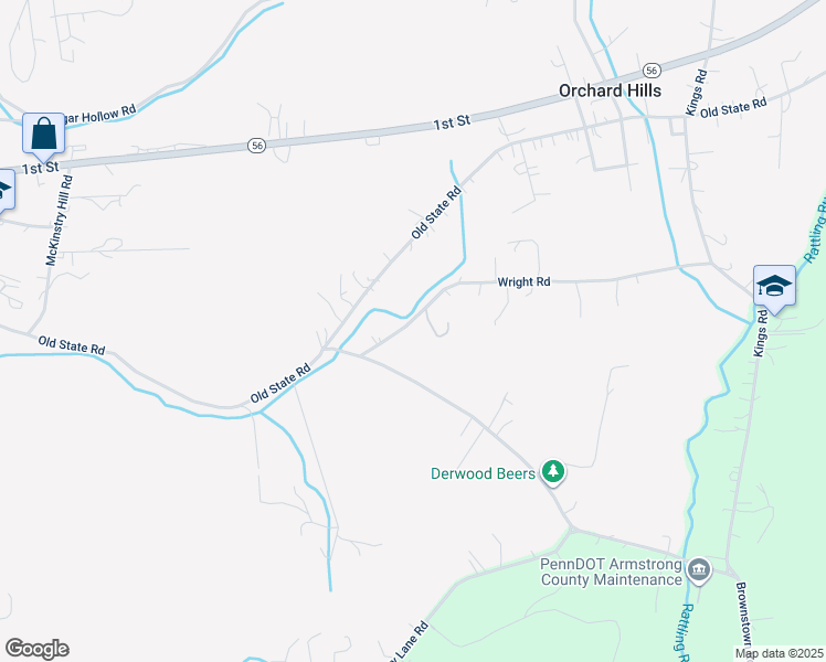 map of restaurants, bars, coffee shops, grocery stores, and more near 112 Wright Road in Apollo