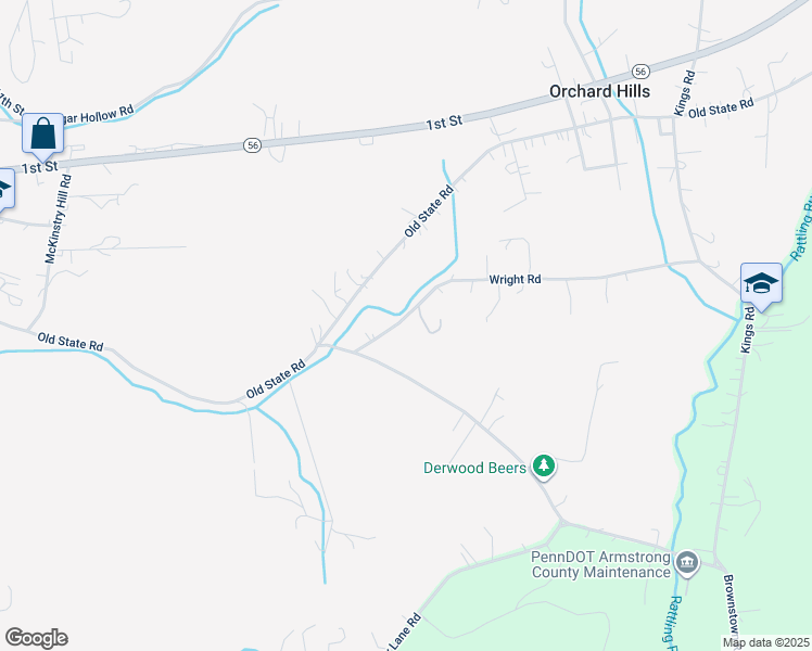 map of restaurants, bars, coffee shops, grocery stores, and more near 112 Wright Road in Apollo
