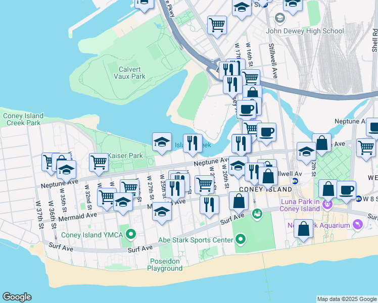 map of restaurants, bars, coffee shops, grocery stores, and more near in Brooklyn