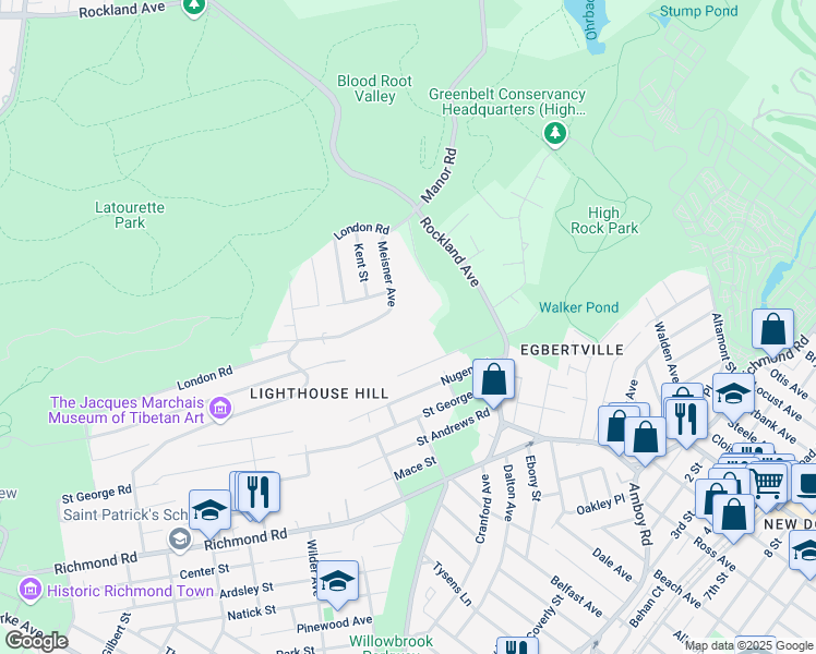 map of restaurants, bars, coffee shops, grocery stores, and more near 140 Meisner Avenue in Staten Island