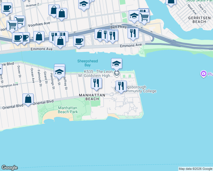 map of restaurants, bars, coffee shops, grocery stores, and more near 157 Pembroke Street in Brooklyn