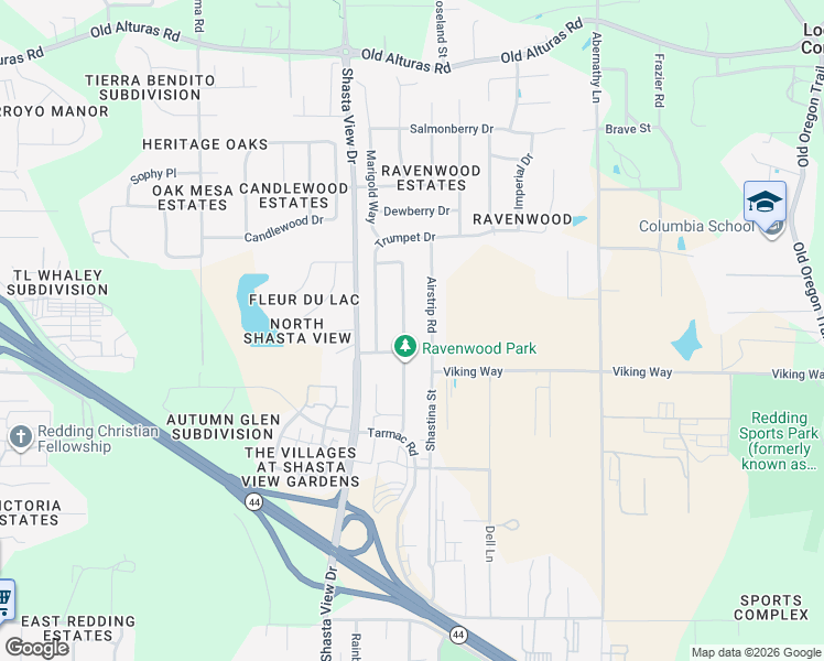 map of restaurants, bars, coffee shops, grocery stores, and more near 1981 Charade Way in Redding