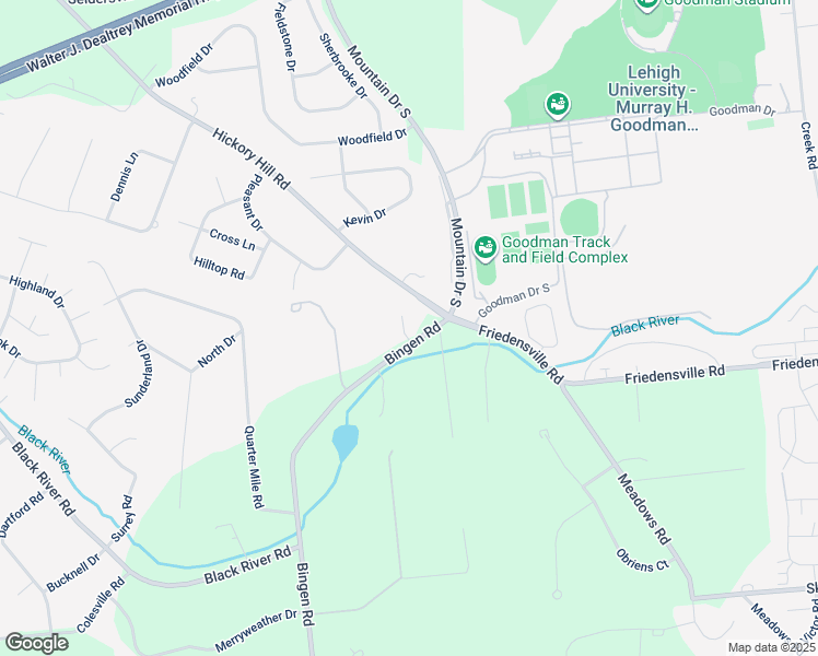 map of restaurants, bars, coffee shops, grocery stores, and more near 1989 West Point Drive in Bethlehem