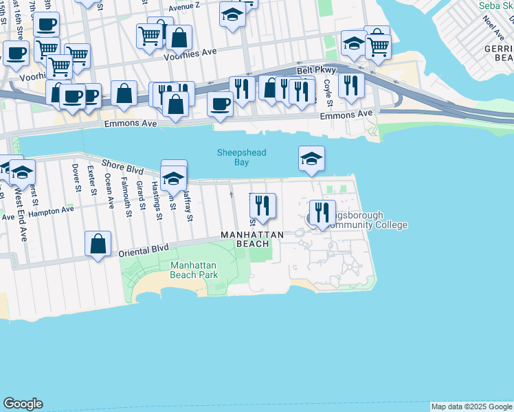 map of restaurants, bars, coffee shops, grocery stores, and more near 143 Norfolk Street in Brooklyn