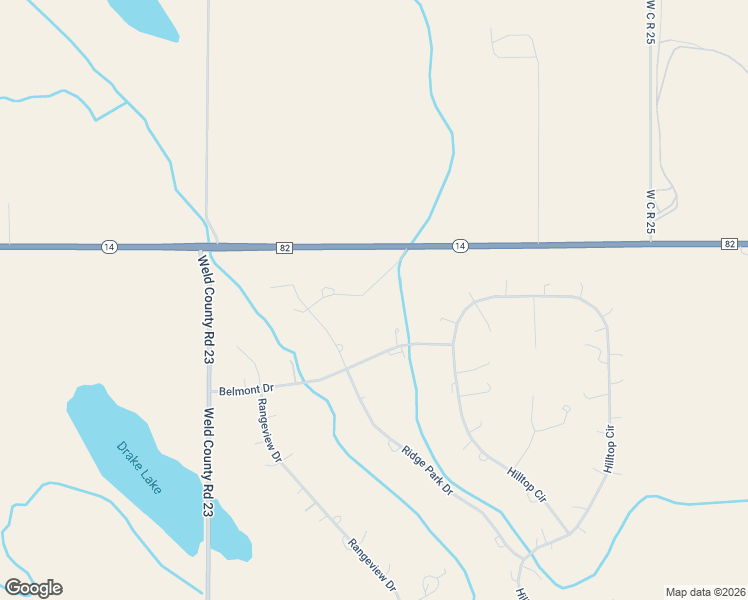 map of restaurants, bars, coffee shops, grocery stores, and more near 39884 Ridgecrest Court in Severance