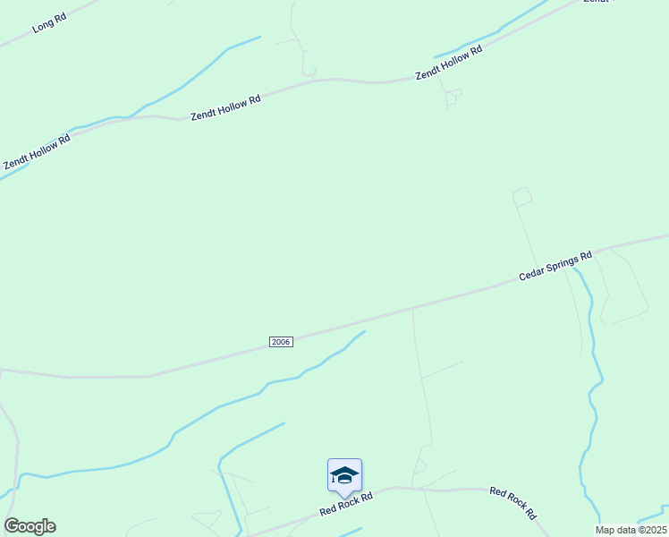 map of restaurants, bars, coffee shops, grocery stores, and more near 4073 Cedar Springs Road in Mifflintown