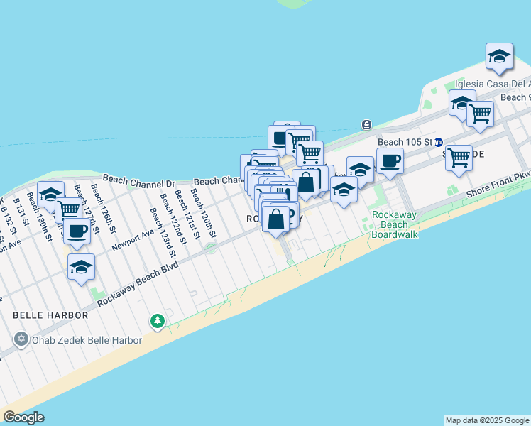 map of restaurants, bars, coffee shops, grocery stores, and more near in Queens