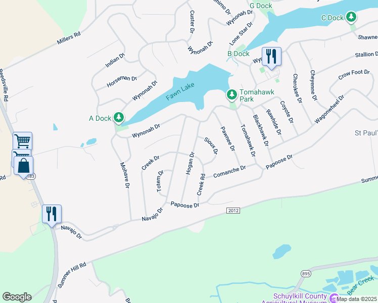 map of restaurants, bars, coffee shops, grocery stores, and more near 280 Hogan Drive in Auburn