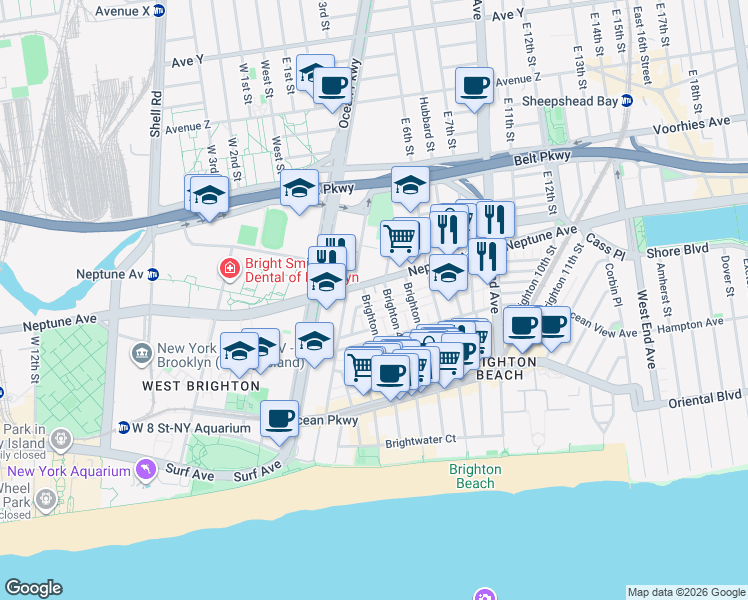 map of restaurants, bars, coffee shops, grocery stores, and more near in Brooklyn