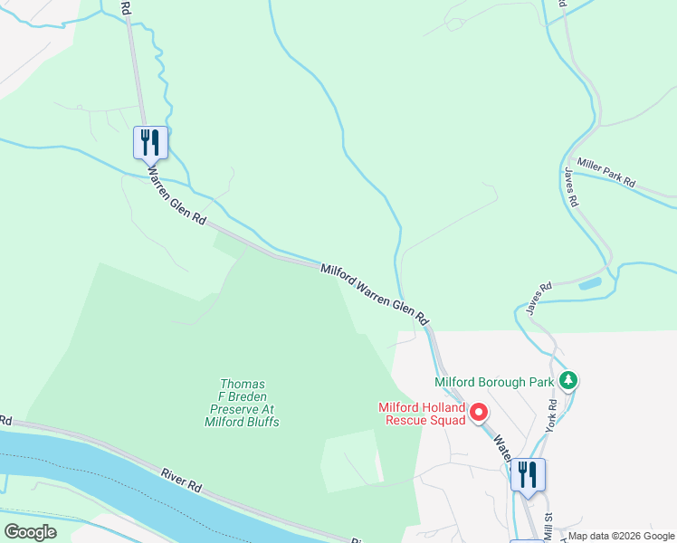 map of restaurants, bars, coffee shops, grocery stores, and more near 278 Milford Warren Glen Road in Milford