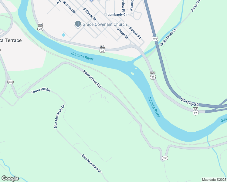 map of restaurants, bars, coffee shops, grocery stores, and more near 495 Hawstone Road in Lewistown