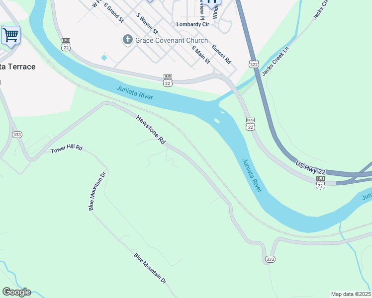 map of restaurants, bars, coffee shops, grocery stores, and more near 495 Hawstone Road in Lewistown