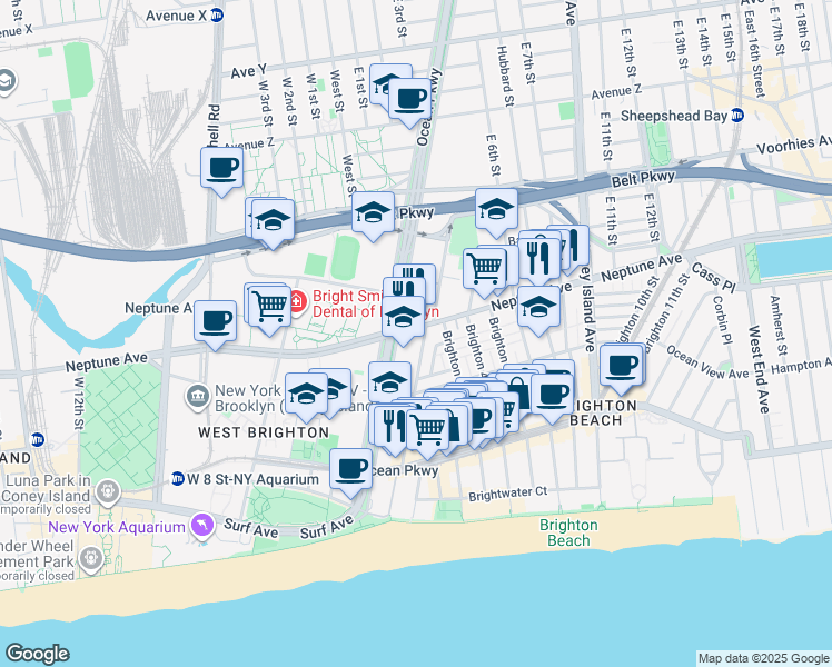 map of restaurants, bars, coffee shops, grocery stores, and more near in Brooklyn