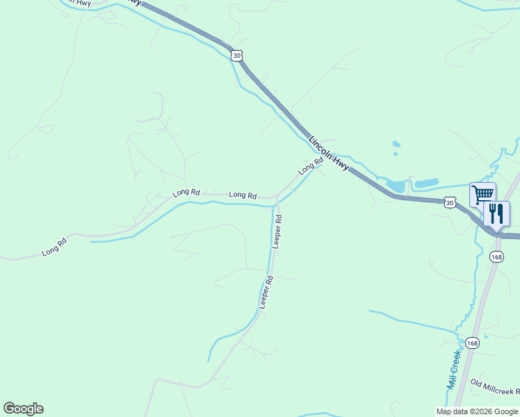 map of restaurants, bars, coffee shops, grocery stores, and more near 506 Leeper Road in Georgetown