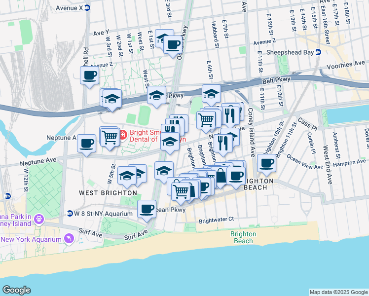 map of restaurants, bars, coffee shops, grocery stores, and more near in Brooklyn
