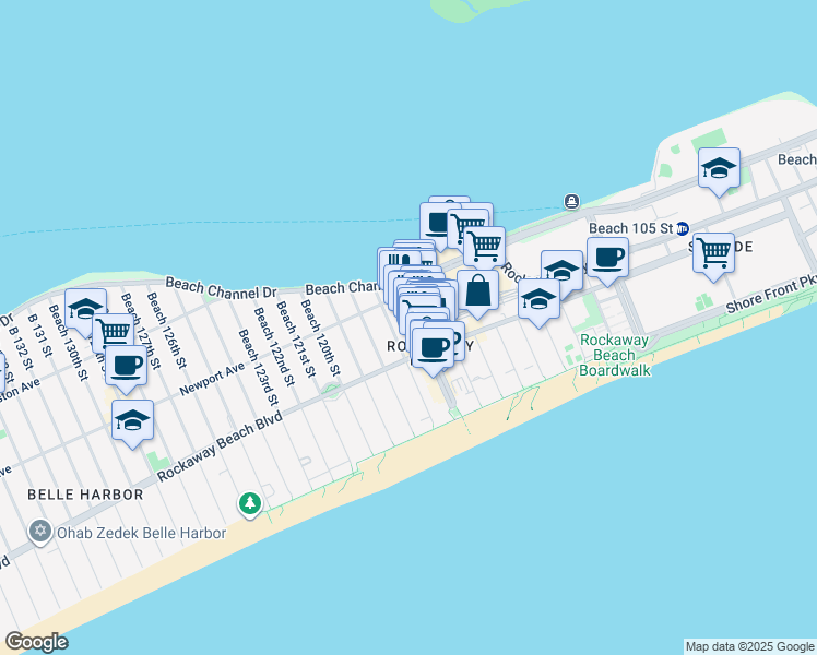 map of restaurants, bars, coffee shops, grocery stores, and more near in Queens