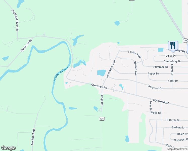 map of restaurants, bars, coffee shops, grocery stores, and more near 15824-15830 Sunset Boulevard in Wapakoneta
