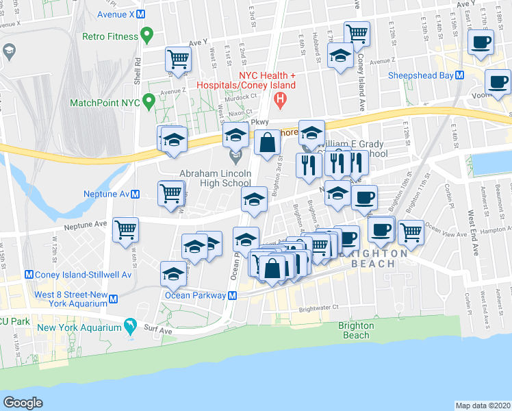 map of restaurants, bars, coffee shops, grocery stores, and more near in Brooklyn