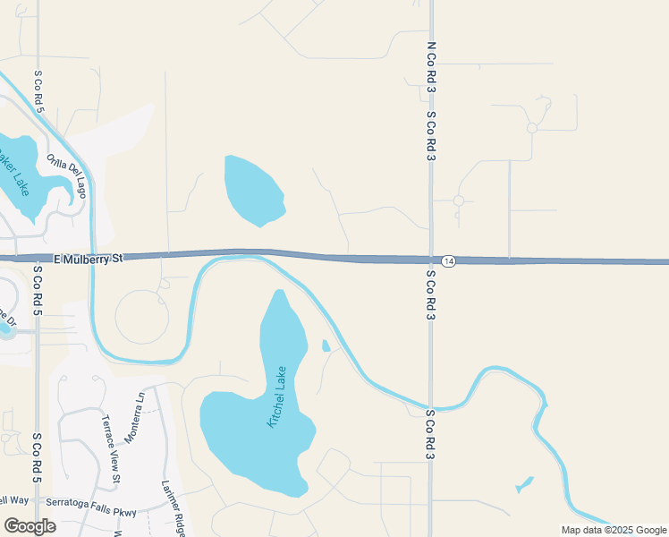 map of restaurants, bars, coffee shops, grocery stores, and more near 5801 East Mulberry Street in Fort Collins