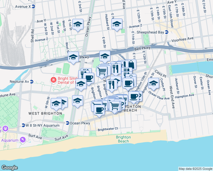 map of restaurants, bars, coffee shops, grocery stores, and more near in Brooklyn
