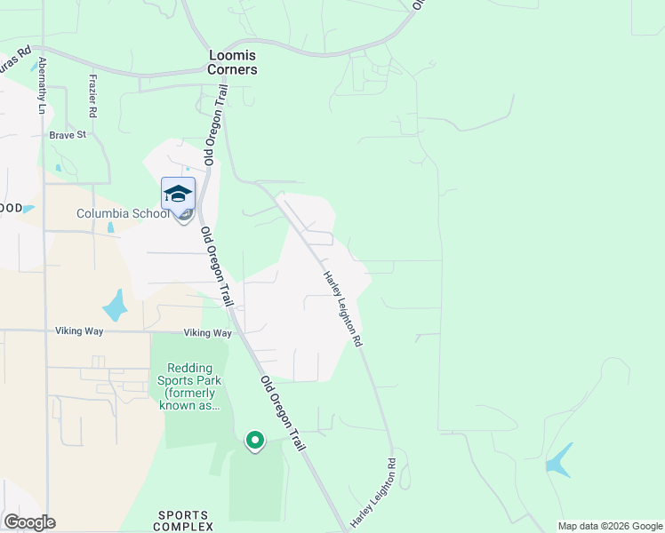 map of restaurants, bars, coffee shops, grocery stores, and more near 10093 Harley Leighton Road in Redding
